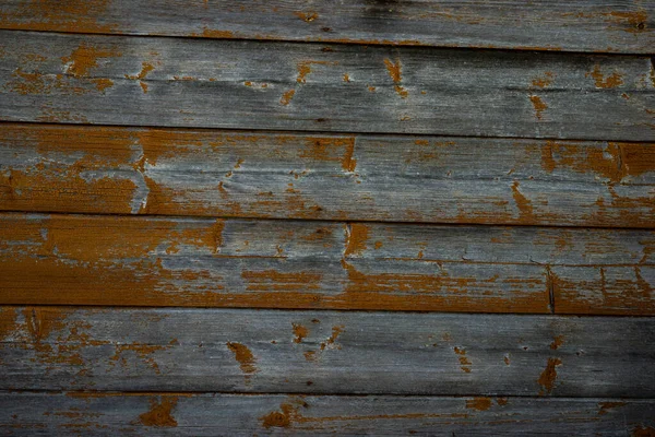 Turuncu Boyalı Eski Ahşap Bir Duvarın Dokusu — Stok fotoğraf