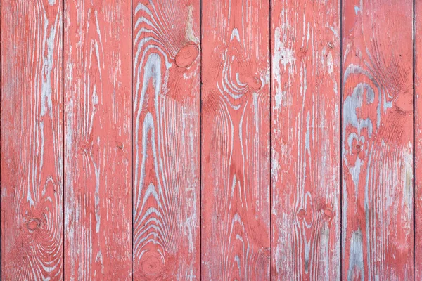Die Textur Der Holzwand Ist Rot Mit Abblätternder Farbe — Stockfoto