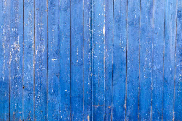 Textura Parede Madeira Azul Com Tinta Descascada — Fotografia de Stock