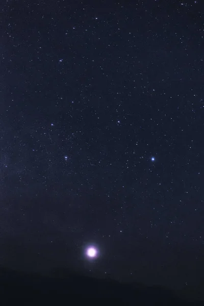 Hvězdná Obloha Mraky Noci — Stock fotografie