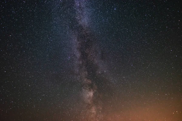 Caminho Leitoso Céu Estrelado Verão — Fotografia de Stock