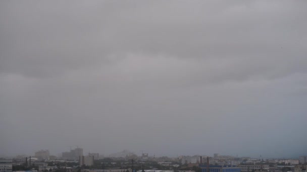 Timelapse Rain Passing City Ryazan Beginning Rain End — Stock Video