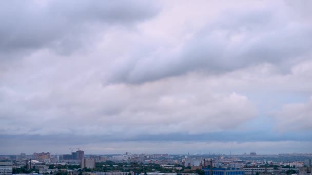 Timelapse Deszczu Przechodzącego Przez Miasto Ryazan Początku Deszczu Końca — Wideo stockowe