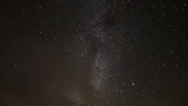 Melkweg Door Wolken Een Prachtige Nacht Aan Nachtelijke Hemel — Stockfoto