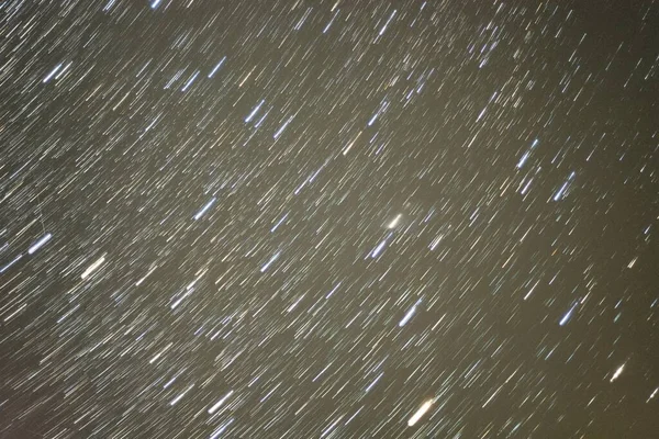 Hermosas Huellas Estrellas Cielo Nocturno —  Fotos de Stock