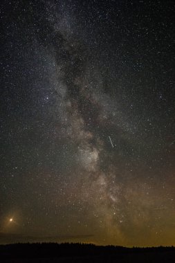 Parlak Samanyolu Bulutların arasında bir yaz gecesinde