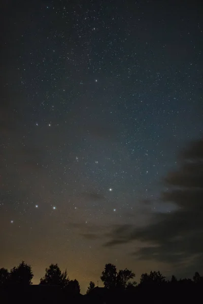 Cielo Estrellado Entre Las Nubes — Foto de Stock