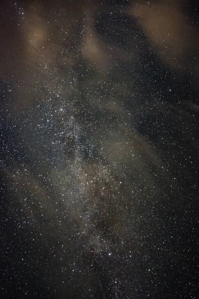 Voie Lactée Lumineuse Par Une Nuit Été Travers Les Nuages — Photo
