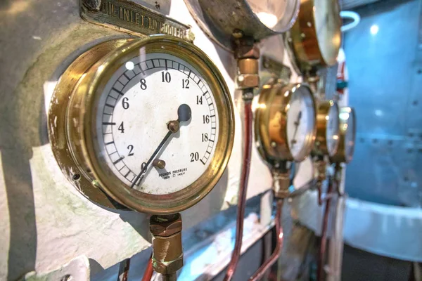 Closeup View Pressure Meter Details — Stock Photo, Image