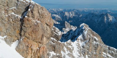 karlı dağların arka plan manzara görünümü