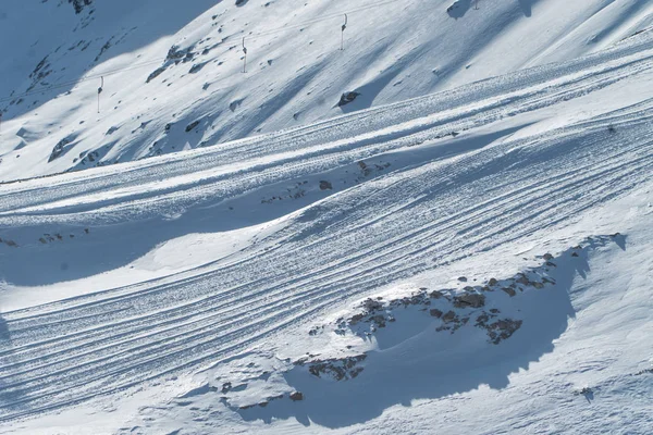 美丽的冬季雪山风景 — 图库照片