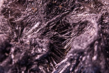 Grafit iğnelerinin makro fotoğrafı