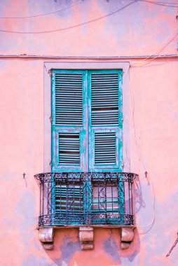  Venedik, İtalya 'daki eski bir eve yakın çekim