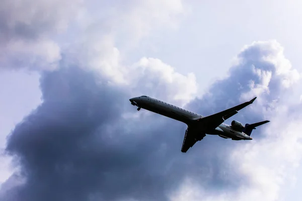 Letadlo Obloze Malebné Zobrazení — Stock fotografie