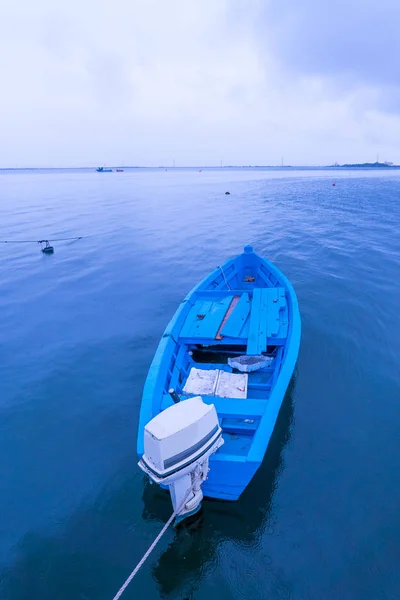 Blue Fishing Boats Sant Antioco — Stock Photo, Image