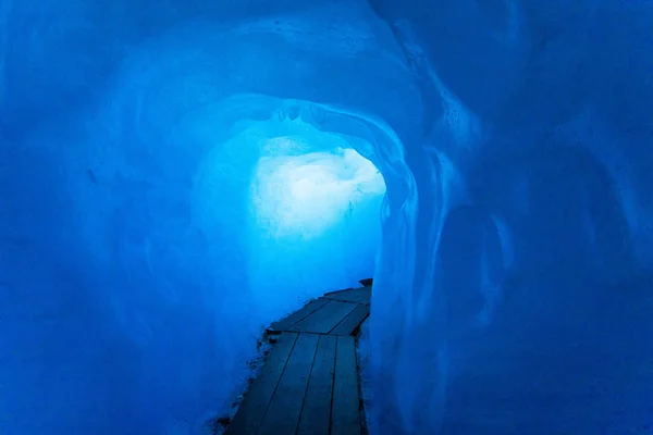 Vista Panorámica Cueva Hielo Glaciar Del Ródano — Foto de Stock
