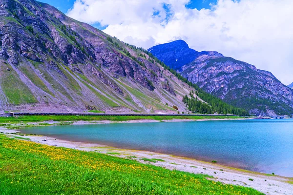 İsviçre'de güzel alpler dağlarında göl manzara