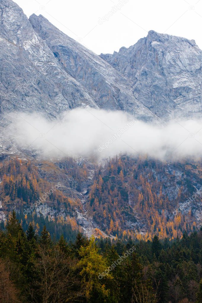 scenic view of beautiful majestic mountains as background