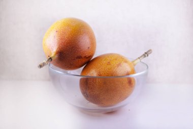 beyaz olgun lezzetli granadillas yakın çekim