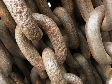 Paslı zincirlerin pis deseni