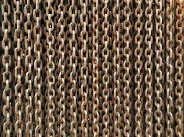 Paslı zincirlerin pis deseni