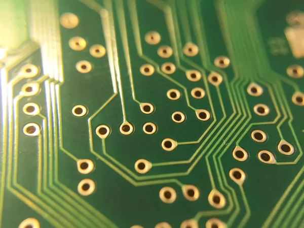 closeup view of pcb micro motherboard