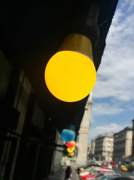 Lumière Décorative Sur Rue — Photo