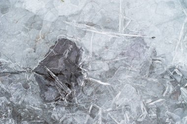 arka plan için dondurulmuş göl yüzeyi yakın çekim