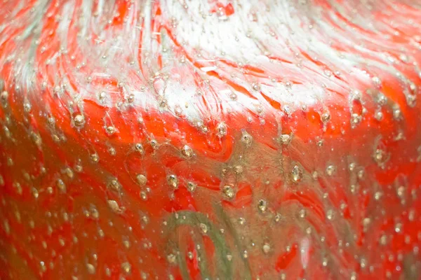 Rote Glasur Auf Keramik Mit Abstrakten Flecken — Stockfoto