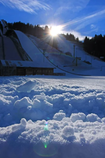 Schöne Schneebedeckte Berglandschaft — Stockfoto