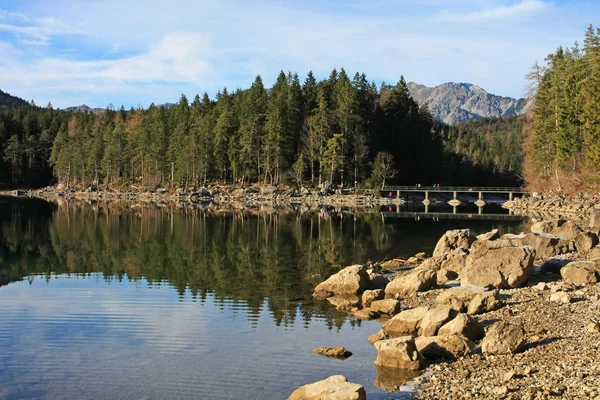 Paysage Montagnes Automnales Avec Rivière — Photo