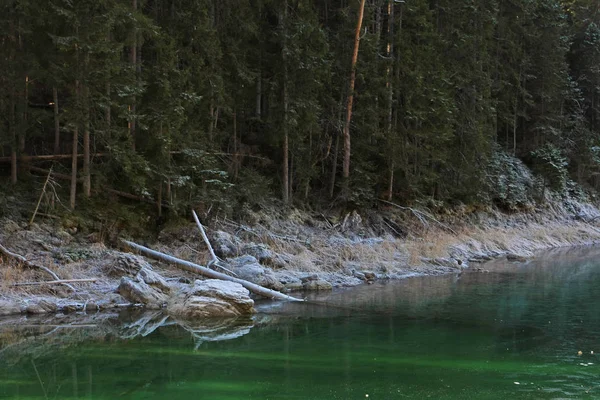 Landskap Höstberg Med Flod — Stockfoto