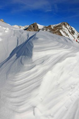arka plan için güzel karlı dağ manzara manzara çekim