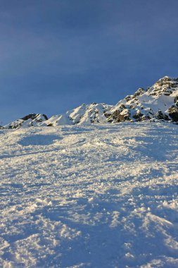 arka plan için güzel karlı dağ manzara manzara çekim