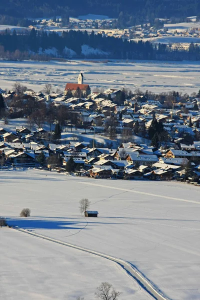 Malerische Aussicht Auf Schöne Landschaft Mit Schnee Winter — Stockfoto