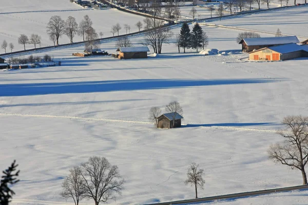 Malerische Aussicht Auf Schöne Landschaft Mit Schnee Winter — Stockfoto