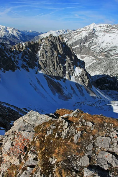 Scenic Shot Beautiful Snowy Mountains Landscape Background — Stock Photo, Image