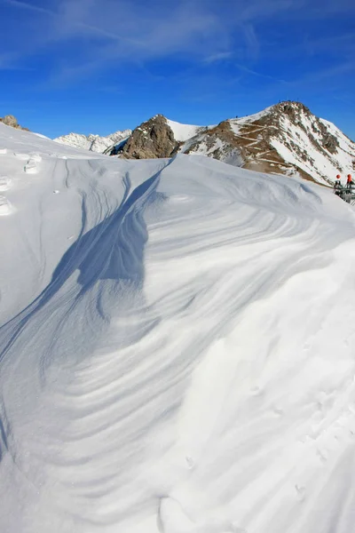 Scenic Shot Van Prachtige Besneeuwde Berglandschap Voor Achtergrond — Stockfoto