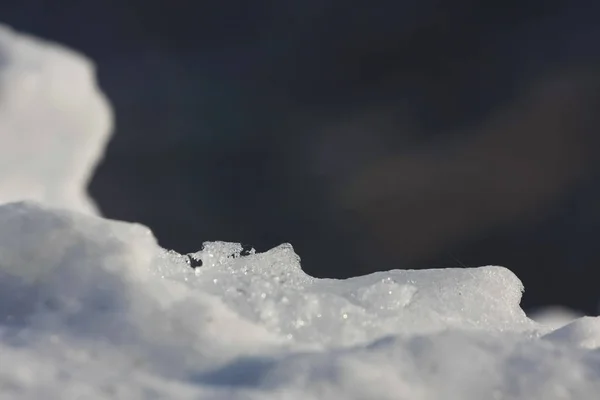 Snötäckt Mark Vintertid — Stockfoto