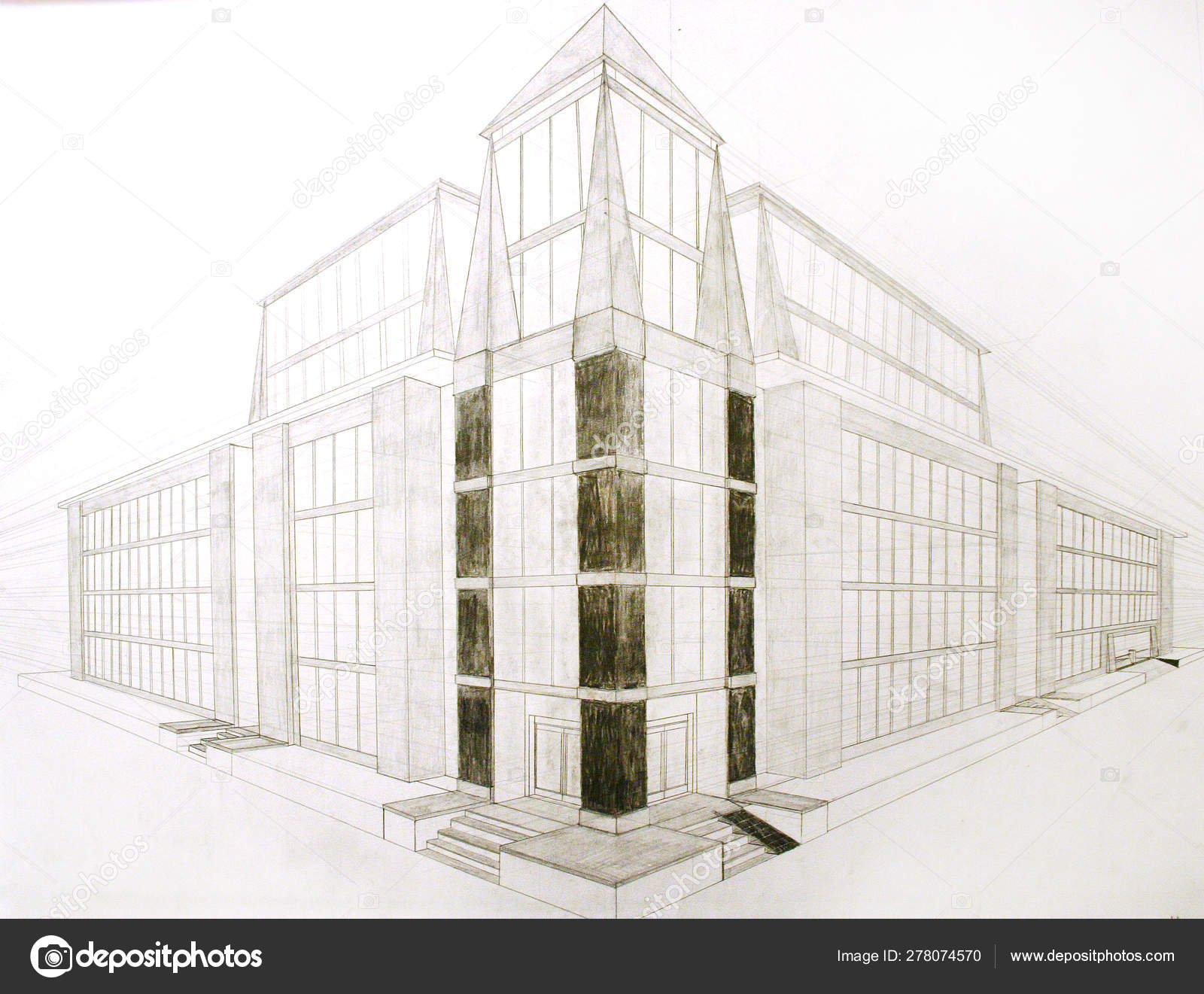 Técnica de desenho: Perspectiva aérea, image size:1600x1321