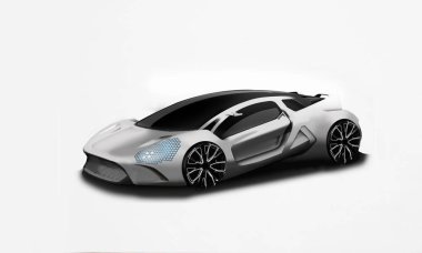 Süper araba oluşturucusunun yakın görüntüsü