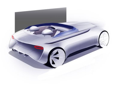 araba modeli beyaz arkaplanda izole edildi