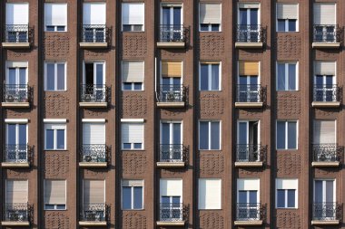 Modern bina dış görünüş, dış görünüş. Şehir mimarisi.