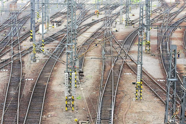 Scenic View Railing Wires Station Stock Photo