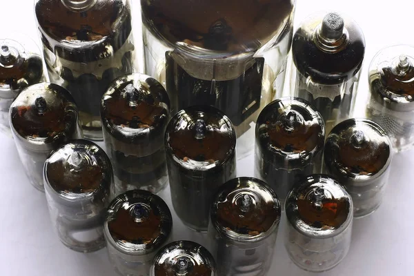 Glass Vacuum Radio Tubes Closeup — Stock Photo, Image