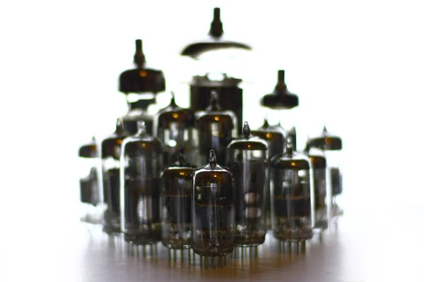 Glass Vacuum Radio Tubes Closeup — Stock Photo, Image