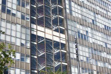 Modern bina dış görünüş, dış görünüş. Şehir mimarisi.