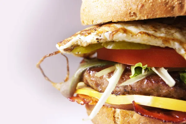 Close Shot Delicious Freshly Cooked Burger — Stock Photo, Image