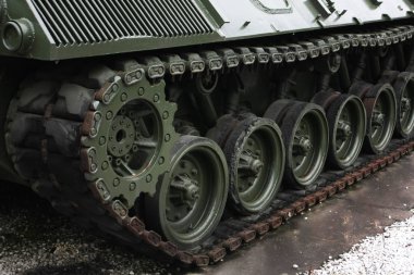 Tank yapım detaylarının yakın görüntüsü