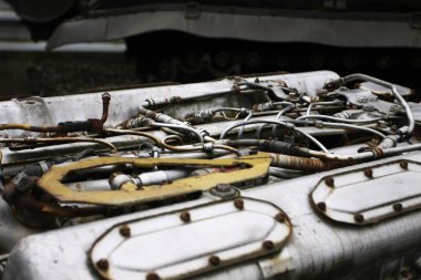 Tank yapım detaylarının yakın görüntüsü